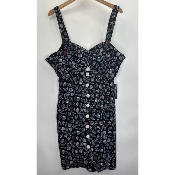 Modcloth Women's Seashore Spectacular Keyhole Printed Dress Size 12 NWT - Picture 4 of 13